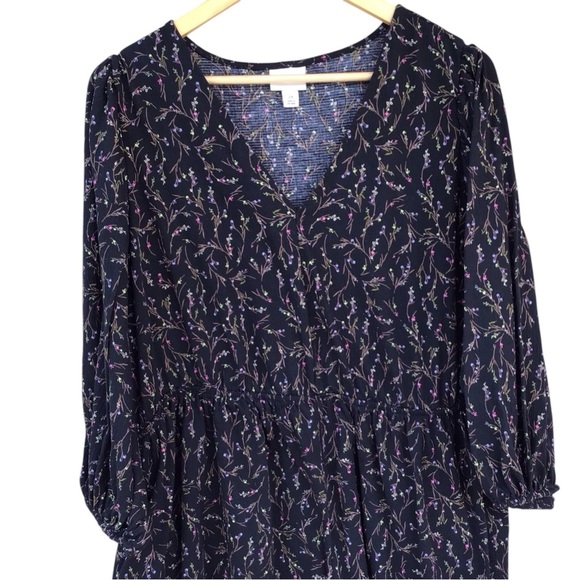 Ava & Viv Black Floral Peasant Shift Dress Size 2X - Picture 12 of 12